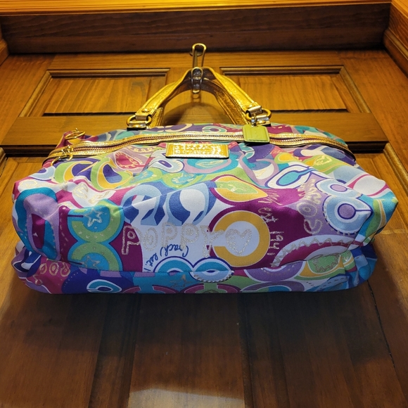 Coach Poppy Pop C Glam 15293 Pocket Tote Shoulder Bag RARE Limited Edition - Picture 14 of 16